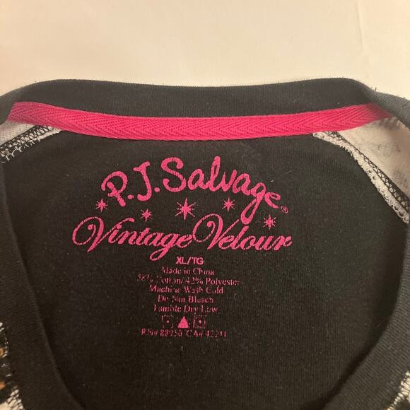 PJ Salvage Cheetah Print Vintage Velour Waffle Pajama Set Women’s Size XL - Picture 7 of 13